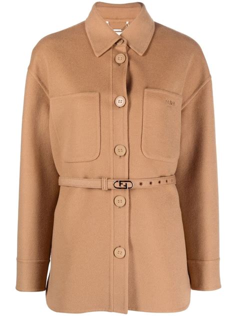 fendi buckle coat